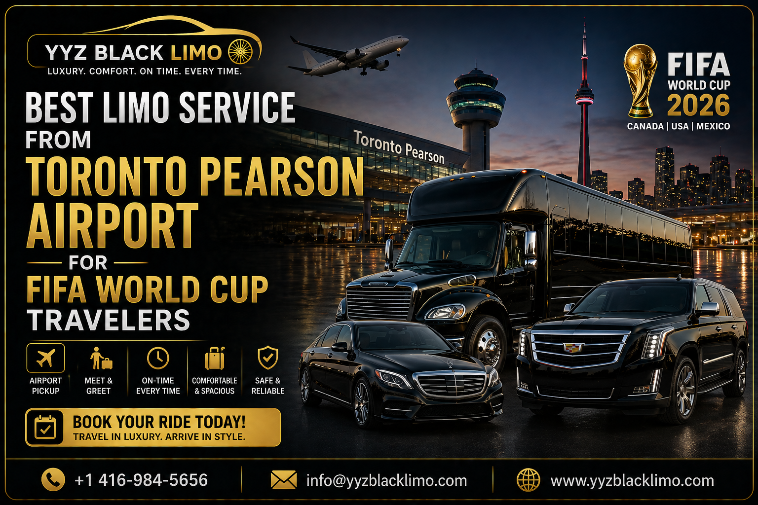 Best Limo Service from Toronto Pearson Airport for FIFA World Cup Travelers